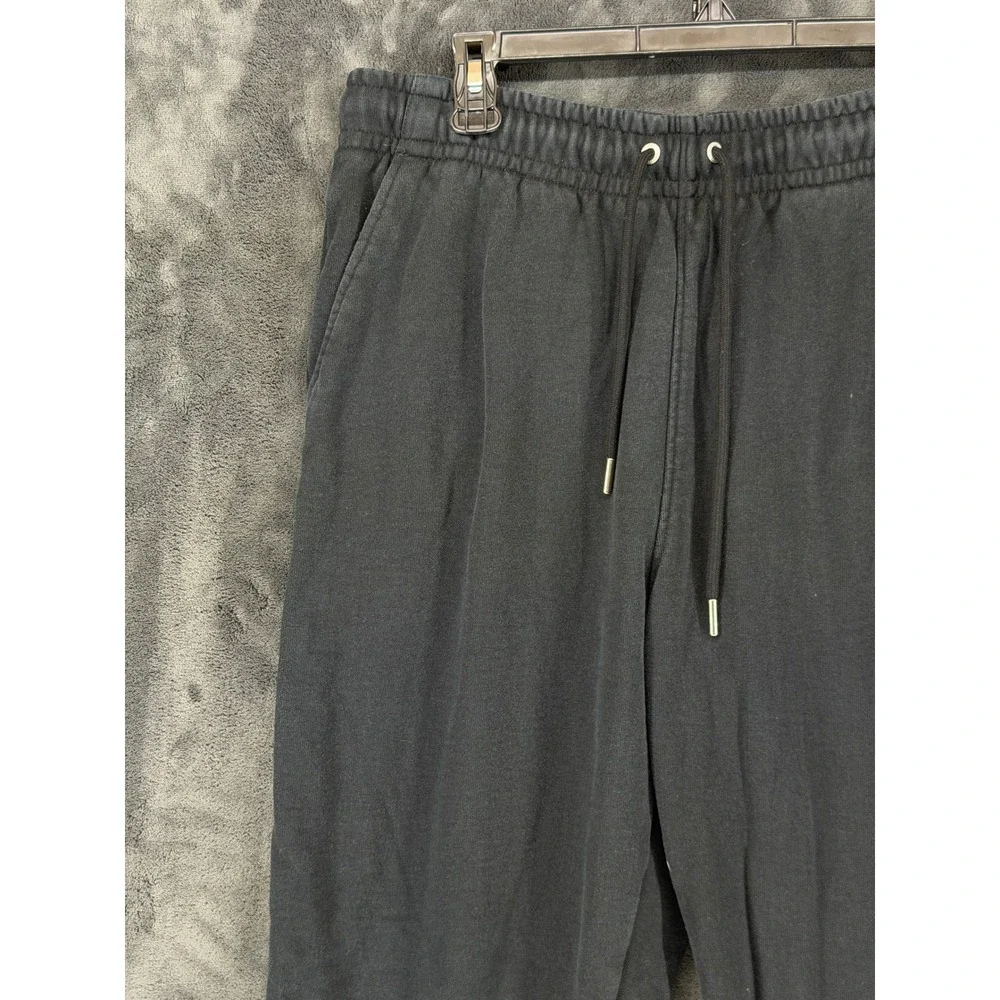 Jordan‎ Flight Fleece Pants Mens Large Black Washed Joggers DQ7468-010 Cotton